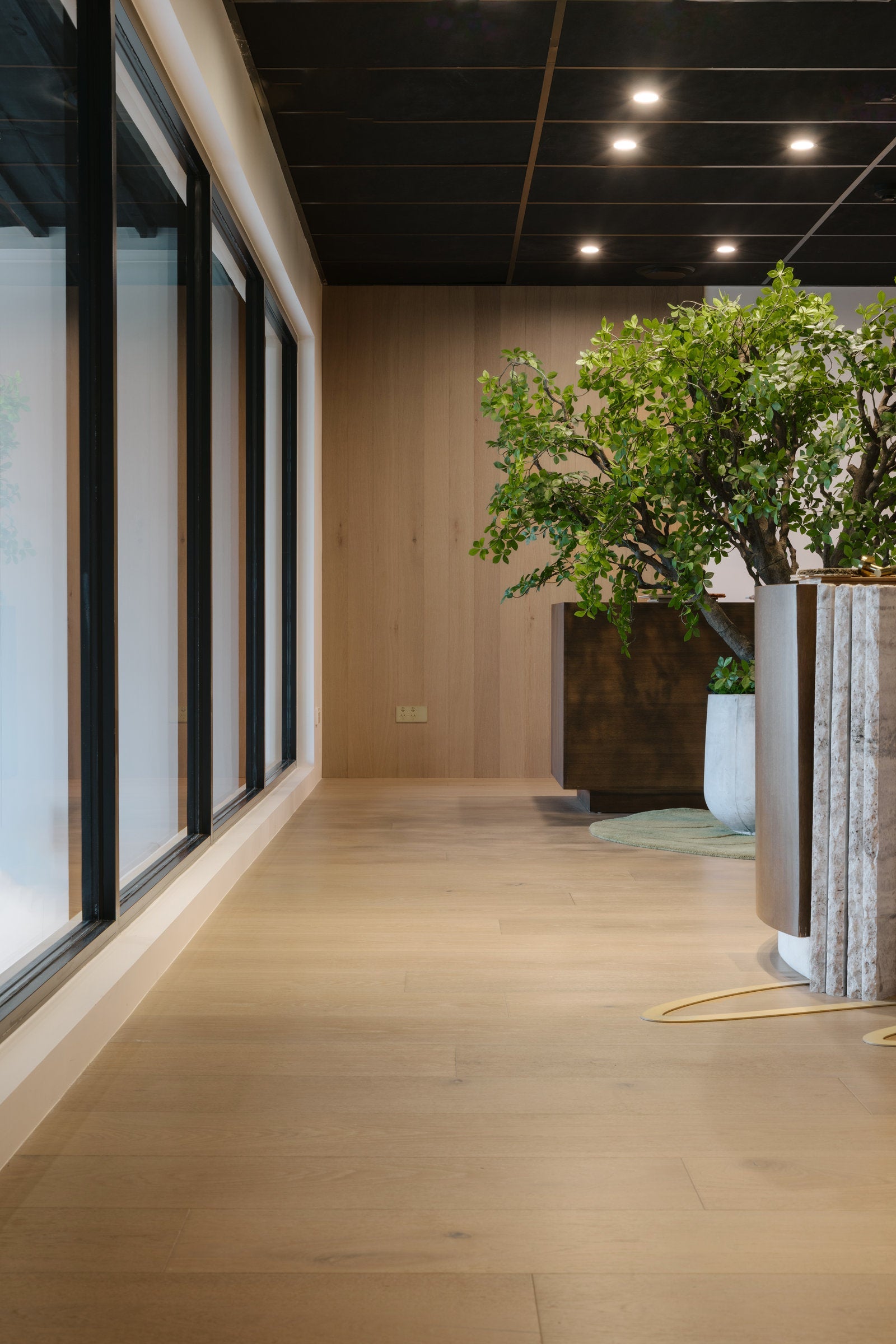 La Forêt Oak flooring, stairs and wall panels at the Queenstown Studio