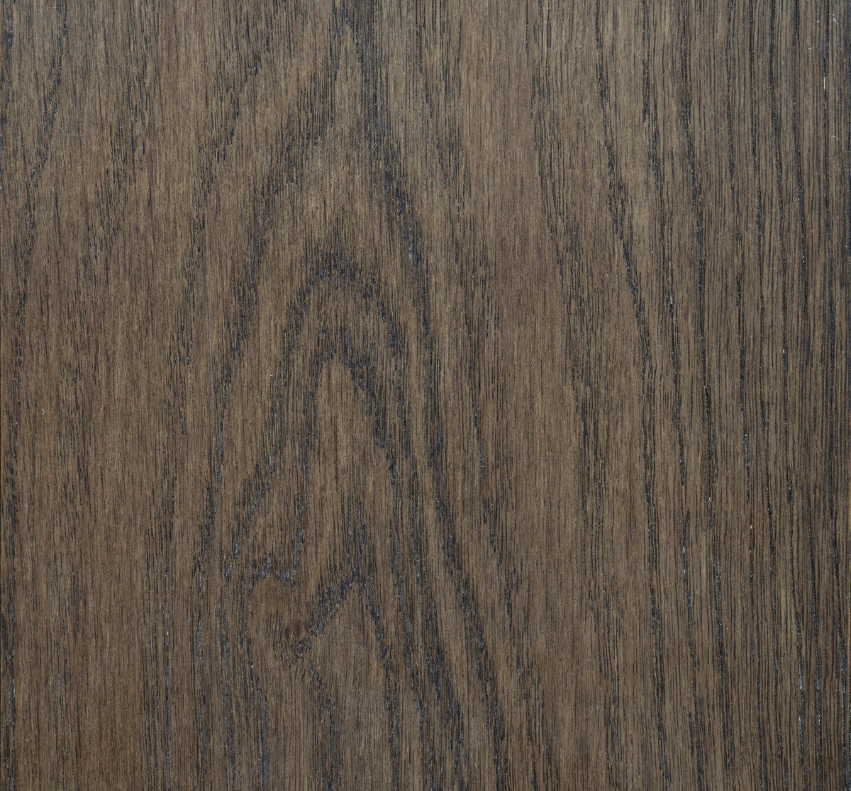 Chocolat Oak sample, a rich dark chocolate European oak with a brushed grain and handmade bevel